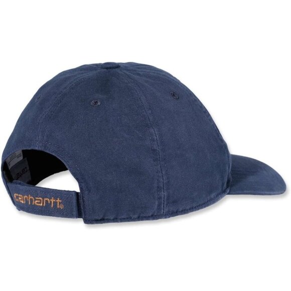 Carhartt Men's Navy Canvas Adjustable Straight Cotton Hook-and-loop Cap - Picture 2 of 2